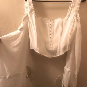 White corset top